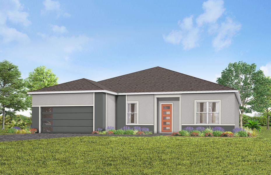 Representative exterior photo of a completed home built from the Stardom by Del Webb in Del Webb Lakehaven, Clermont, FL (Image 14).