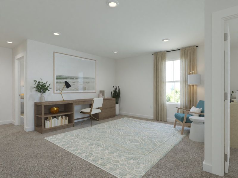 The upstairs loft gives the kids a place to hangout.