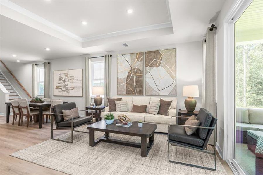 Representative furnished interior of a home built from the Silverleaf by Ryan Homes in East Lake, Leland (Image 17). Representative furnished interior of a home built from the Silverleaf by Ryan Homes in East Lake, Leland (Image 17).