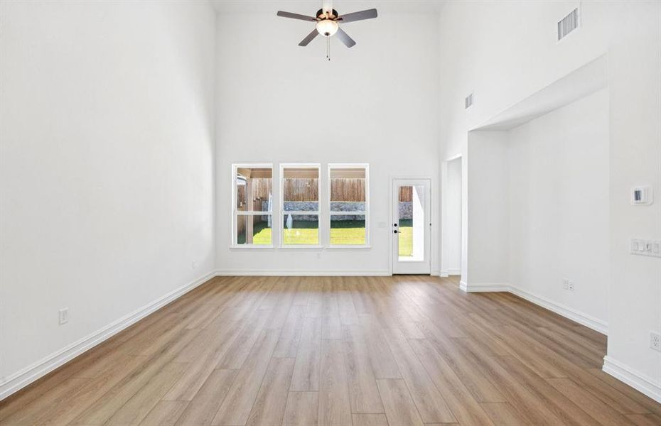 Gathering room with direct access to the backyard Gathering room with direct access to the backyard