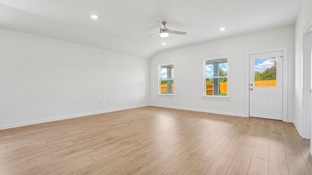 Spacious, unfurnished interior of a new home in Trails at Wildhorse, Austin (Image 16).