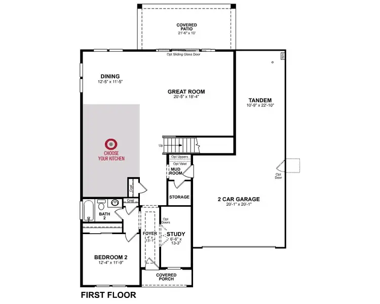 2D floor plan layout of this home in Montana Vista - Summit: Summit, Buckeye, AZ (Image 3).
