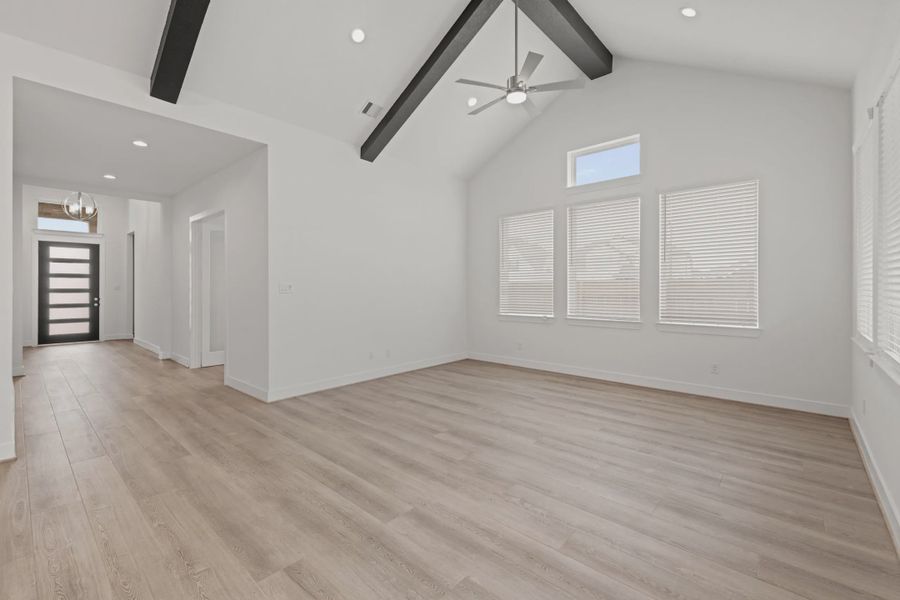 Representative unfurnished interior of a home built from the Malibu by Chesmar Homes in Meridiana 50's and 60's, Manvel (Image 9).