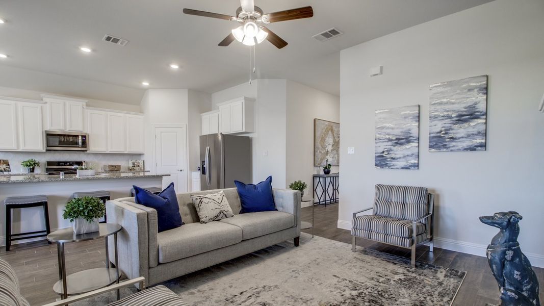 Furnished interior view inside a new home in Lakewood Trails, Forney (Image 7). Furnished interior view inside a new home in Lakewood Trails, Forney (Image 7).