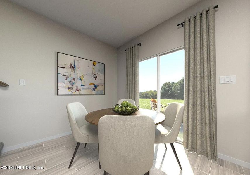 Furnished interior view inside a new home in The District at Oakleaf - The Grove, Middleburg (Image 7).