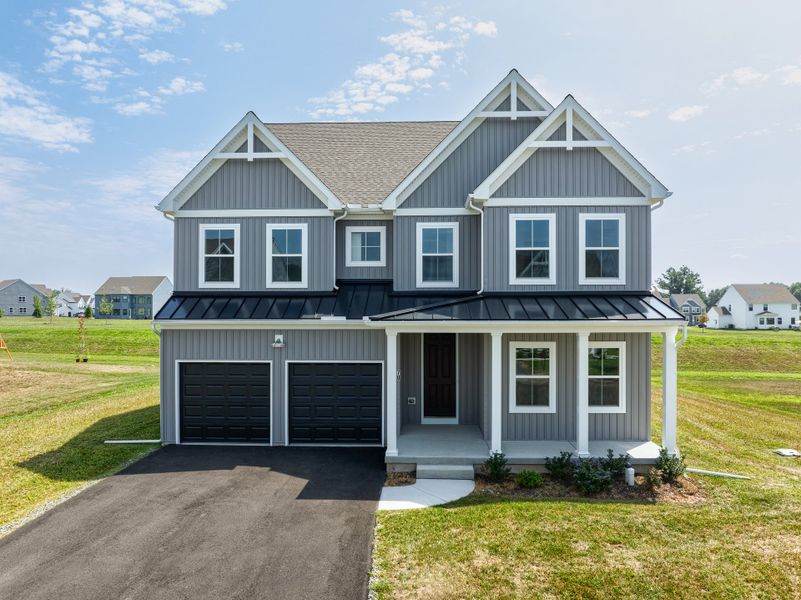 Representative exterior photo of a completed home built from the Covington by Keystone Custom Homes in McLean South Shore, Belmont, NC (Image 26).