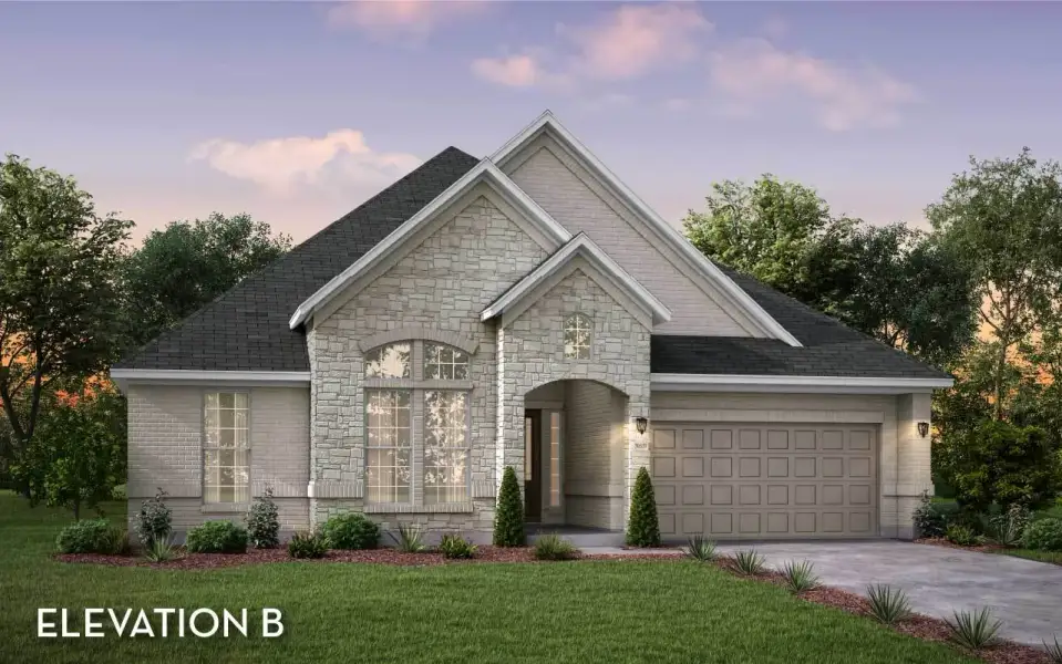 Representative exterior photo of a completed home built from the Malibu by CastleRock Communities in Lakesong, Grand Prairie, TX (Image 2).