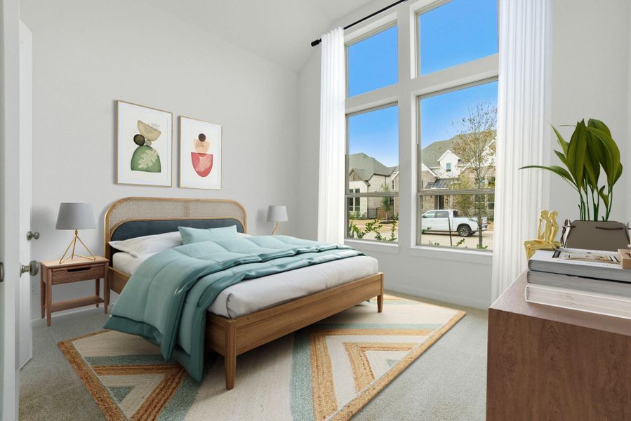 virtually staged bedroom