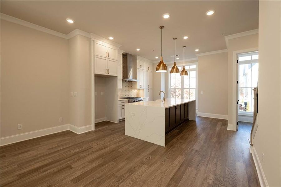 Furnished interior view inside a new home in Byers Park, Alpharetta (Image 21).