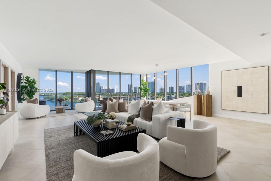 Furnished interior view inside a new home in , Bay Harbor Islands (Image 12). Furnished interior view inside a new home in , Bay Harbor Islands (Image 12).