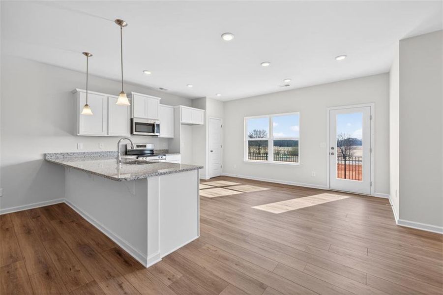 Furnished interior view inside a new home in Townes At The Stiles, Cartersville (Image 8).