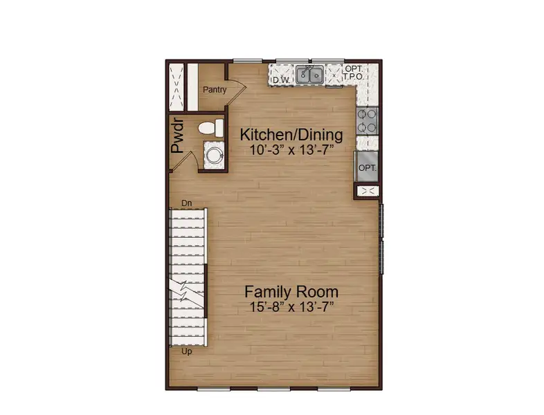 2D floor plan layout for the Cadence by McKinley Homes in Array, Atlanta, GA (Image 3).