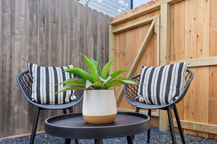 Exterior details and patio area of a home in , Houston (Image 31).