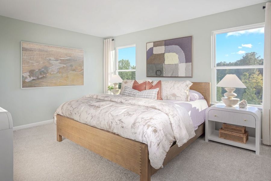 Representative furnished interior of a home built from the 1601 Modeled by KB Home in Brooks Mill - Edge Series, Durham (Image 7). Representative furnished interior of a home built from the 1601 Modeled by KB Home in Brooks Mill - Edge Series, Durham (Image 7).