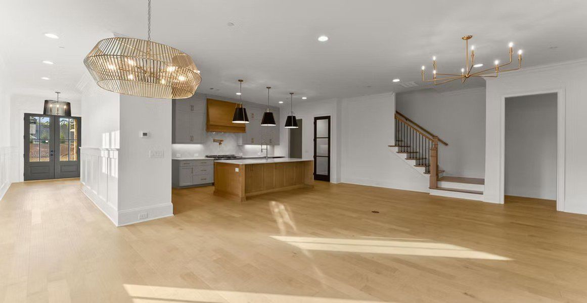 Representative unfurnished interior of a home built from the Trenton B by Bercher Homes in Malone's Pond, Ball Ground (Image 5). Representative unfurnished interior of a home built from the Trenton B by Bercher Homes in Malone's Pond, Ball Ground (Image 5).