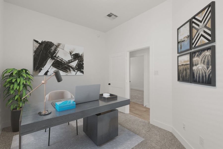 Representative furnished interior of a home built from the Madison by Chesmar Homes in Westpoint Park, Fort Worth (Image 8). Representative furnished interior of a home built from the Madison by Chesmar Homes in Westpoint Park, Fort Worth (Image 8).