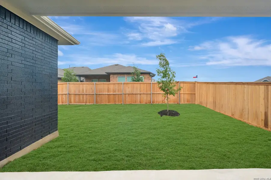 Exterior details and patio area of a home in Mayfair - Select Classic Series, New Braunfels (Image 3).