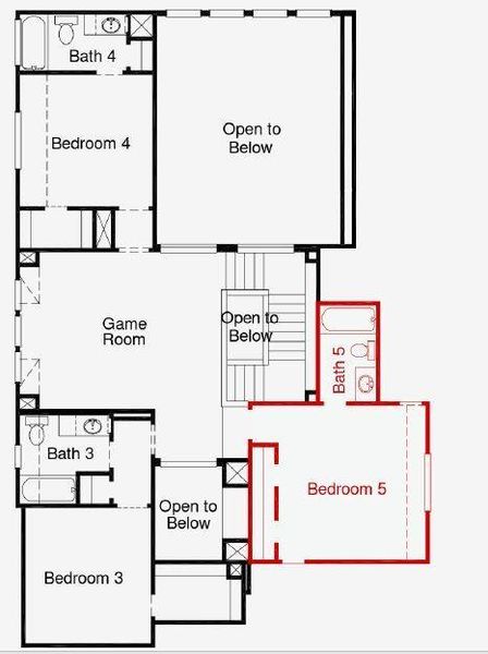 2D floor plan layout of this home in Valencia, Manvel, TX (Image 3).