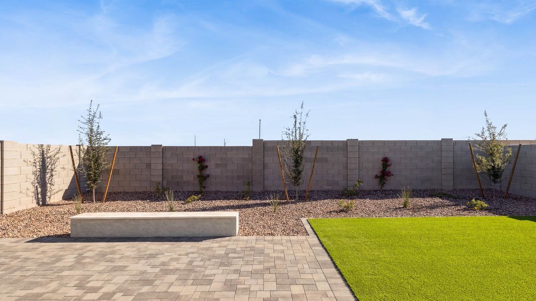 Exterior details and patio area of a home in Radiance at Superstition Vistas, Apache Junction (Image 25). Exterior details and patio area of a home in Radiance at Superstition Vistas, Apache Junction (Image 25).