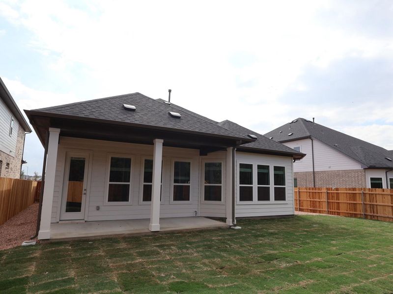 Exterior details and patio area of a home in Barksdale, Leander (Image 19).