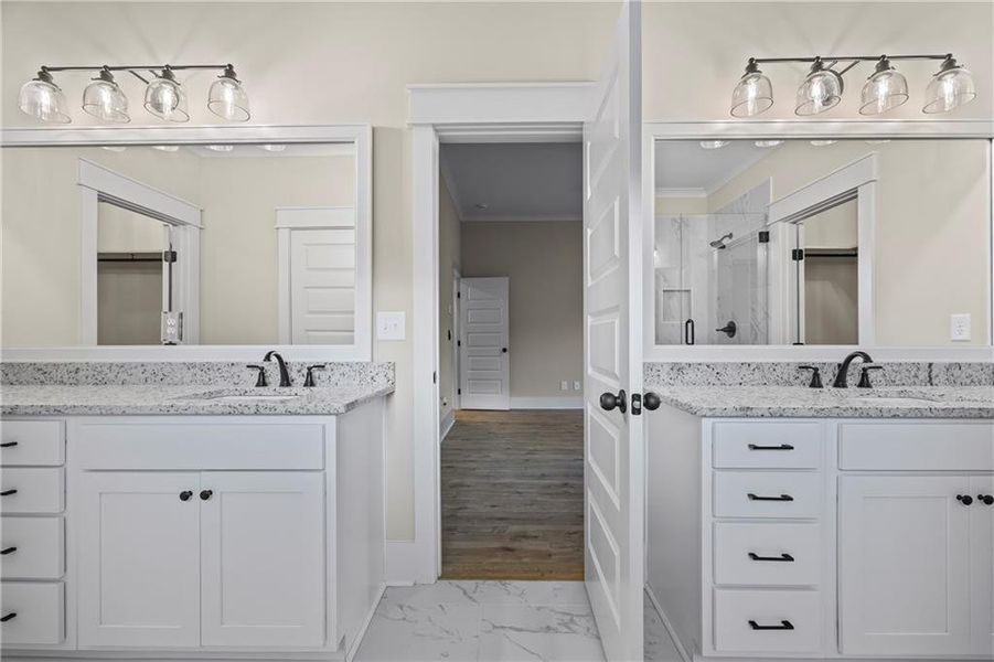 Furnished interior view inside a new home in , Monroe (Image 21).