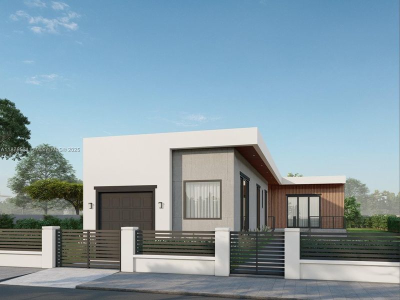 Front exterior of a new home in , Miami, FL, highlighting curb appeal (Image 2). Front exterior of a new home in , Miami, FL, highlighting curb appeal (Image 2).