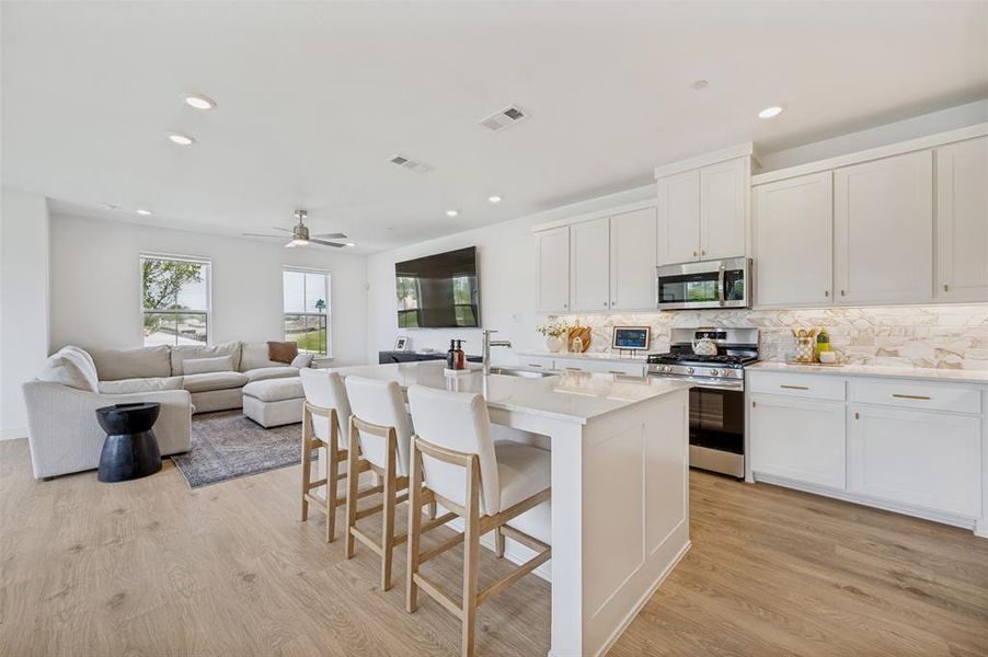 Furnished interior view inside a new home in Painted Tree - Woodland District, McKinney (Image 7).