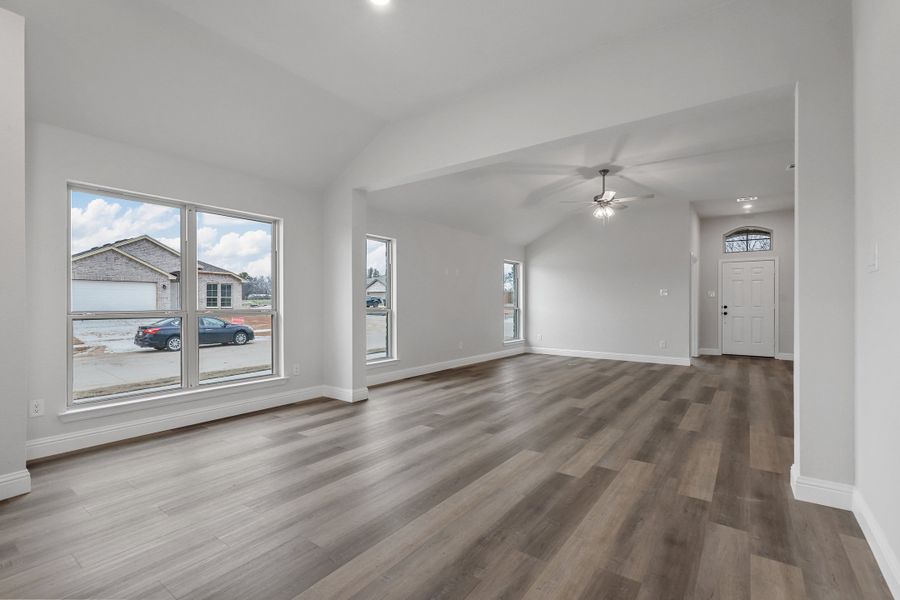 Representative unfurnished interior of a home built from the Devin by Cheldan Homes in Sunset Ridge, Keene (Image 55). Representative unfurnished interior of a home built from the Devin by Cheldan Homes in Sunset Ridge, Keene (Image 55).