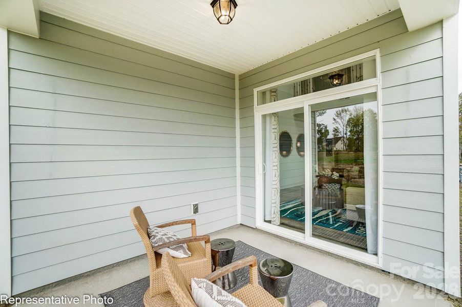 Exterior details and patio area of a home in Harrisburg Village, Harrisburg (Image 21).