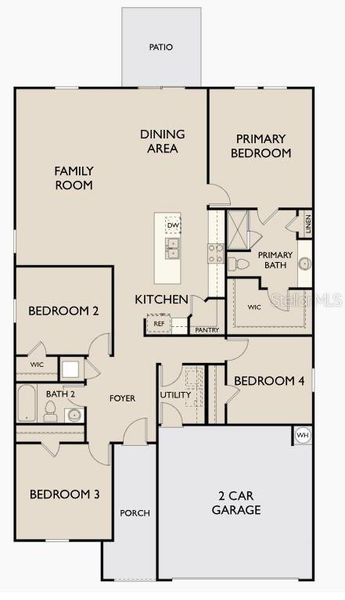 2D floor plan layout of this home in Scenic Terrace, Lake Hamilton, FL (Image 2). 2D floor plan layout of this home in Scenic Terrace, Lake Hamilton, FL (Image 2).