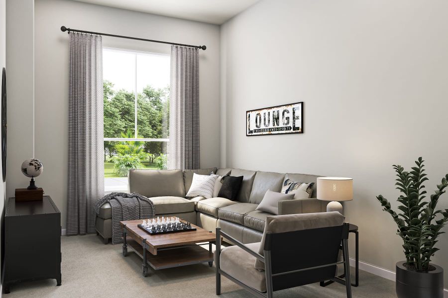 Furnished interior view inside a new home in Lariat, Liberty Hill (Image 4).