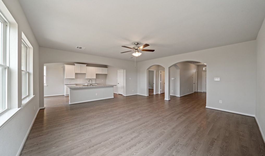 Bright open floorplan