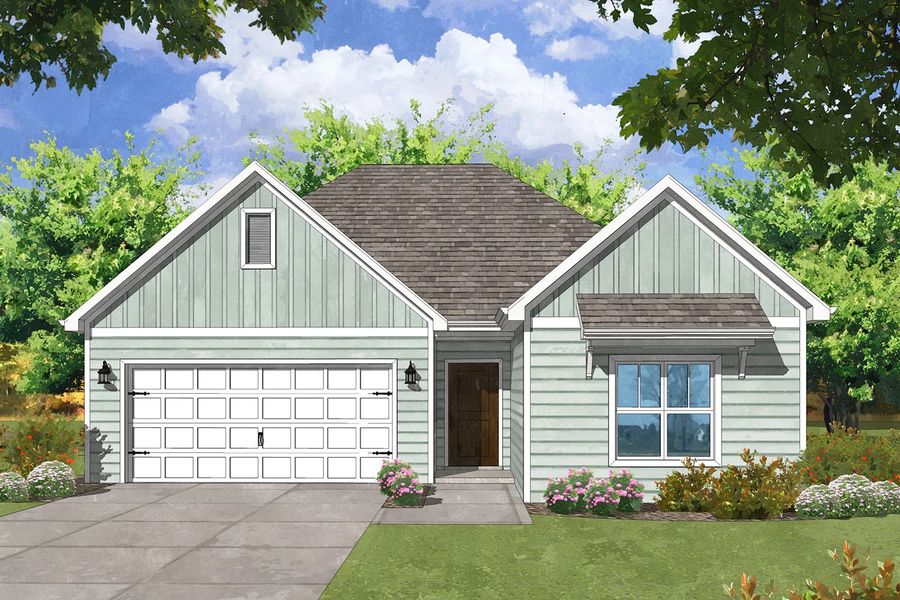 Representative exterior photo of a completed home built from the Townsend by Center Park Homes in Sweetbay Cove, Summerville, SC (Image 2). Representative exterior photo of a completed home built from the Townsend by Center Park Homes in Sweetbay Cove, Summerville, SC (Image 2).