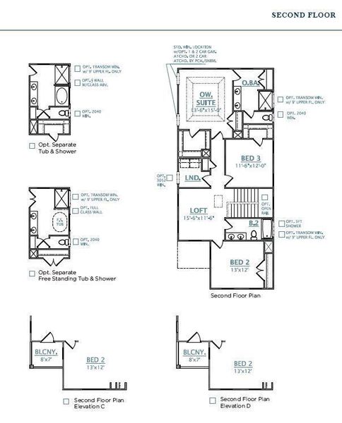 2D floor plan layout of this home in Sweetgrass Station, Summerville, SC (Image 6).