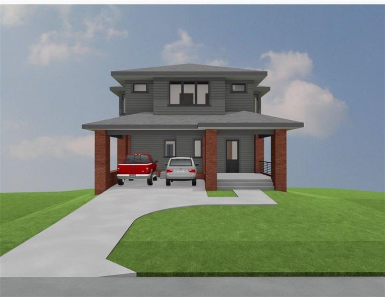 Exterior rendering of this home design in , Decatur, GA (Image 1). Exterior rendering of this home design in , Decatur, GA (Image 1).