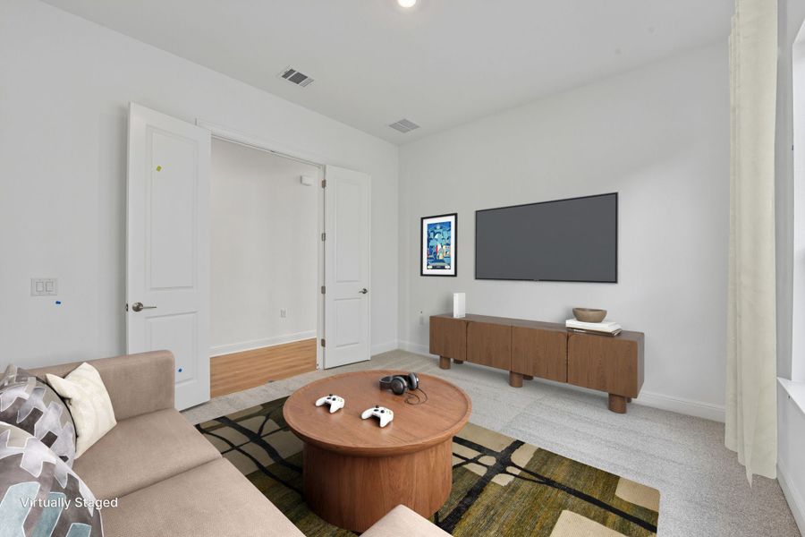 Representative furnished interior of a home built from the Piedmont by Taylor Morrison in Santa Rita Ranch, Liberty Hill (Image 29). Representative furnished interior of a home built from the Piedmont by Taylor Morrison in Santa Rita Ranch, Liberty Hill (Image 29).