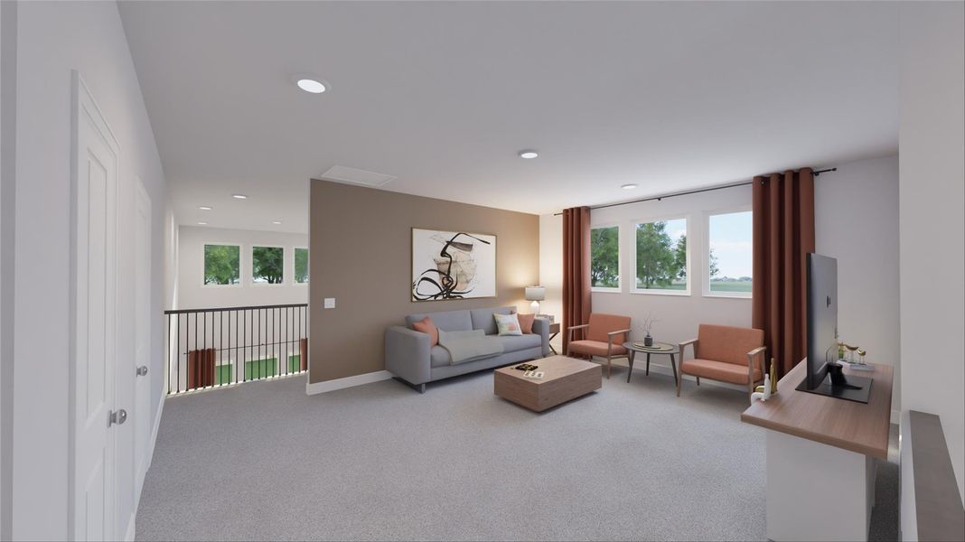 Furnished interior view inside a new home in Oakberry Trails, Waller (Image 16).