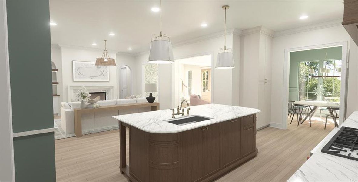 Furnished interior view inside a new home in , Dallas (Image 6).