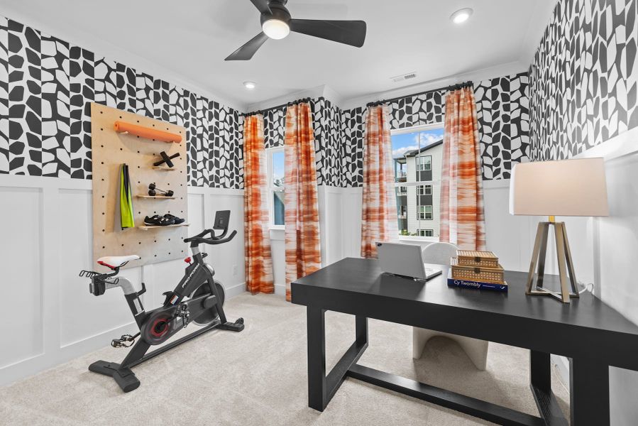 Representative furnished interior of a home built from the Lexington by Tri Pointe Homes in Elm Park, Raleigh (Image 16).