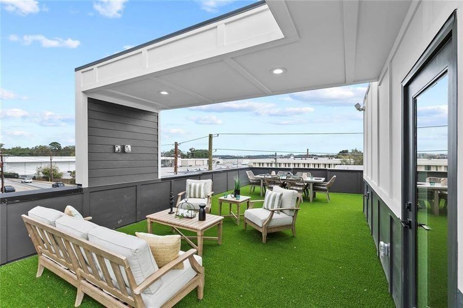 Exterior details and patio area of a home in , Chamblee (Image 28).