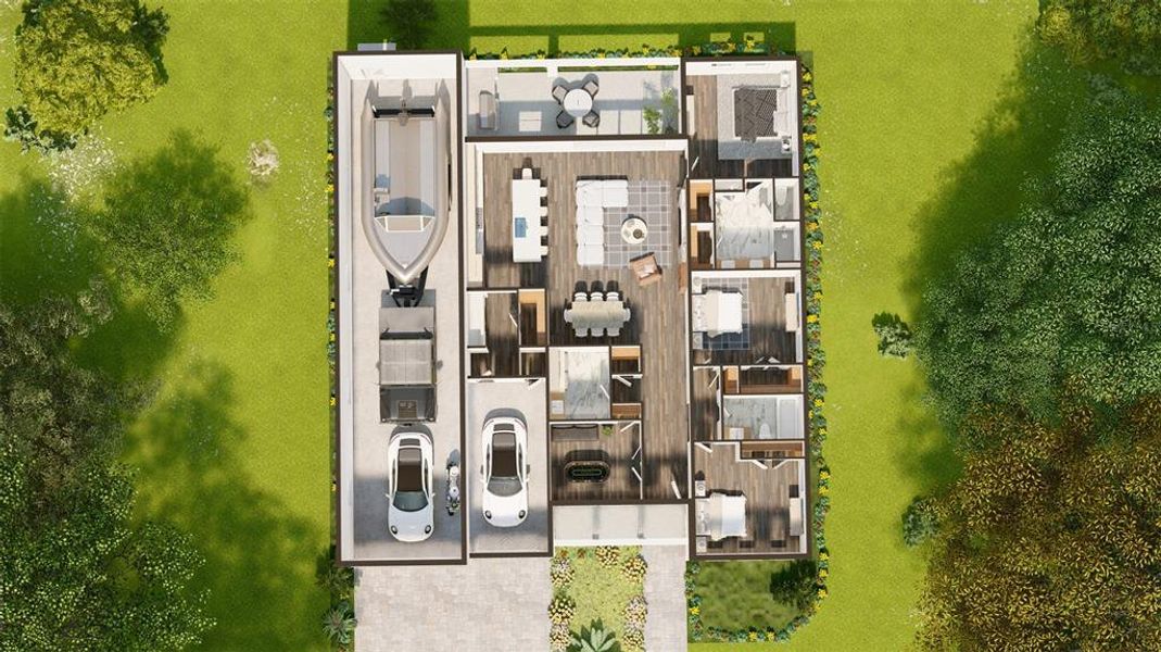 2D floor plan layout of this home in , Punta Gorda, FL (Image 4).