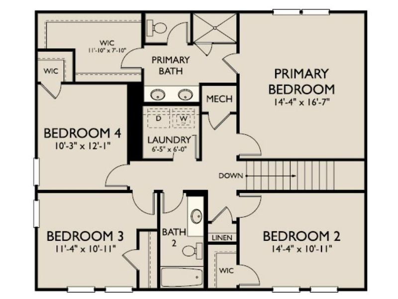 2D floor plan layout of this home in Langston Reserve, Cartersville, GA (Image 4). 2D floor plan layout of this home in Langston Reserve, Cartersville, GA (Image 4).