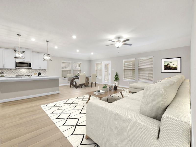 Furnished interior view inside a new home in Pine Lake Cove - Classic Series, Montgomery (Image 13).