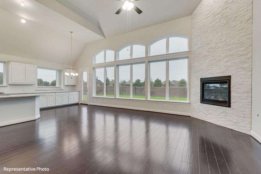 Representative unfurnished interior of a home built from the Hartford II by Grand Homes in Edgewater, Fate (Image 13).