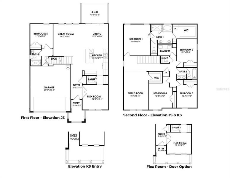 2D floor plan layout of this home in Buchanan Trails, Newberry, FL (Image 3).