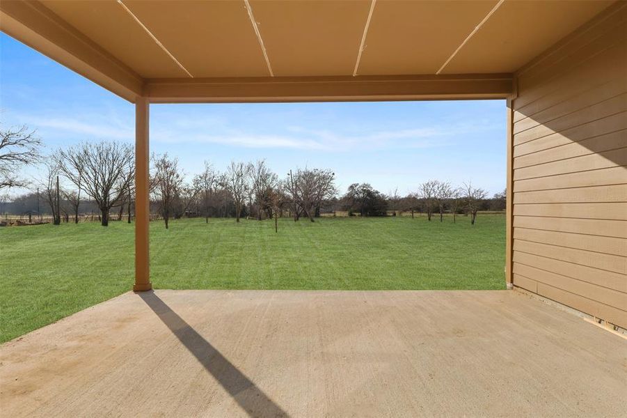 View of patio featuring a rural view