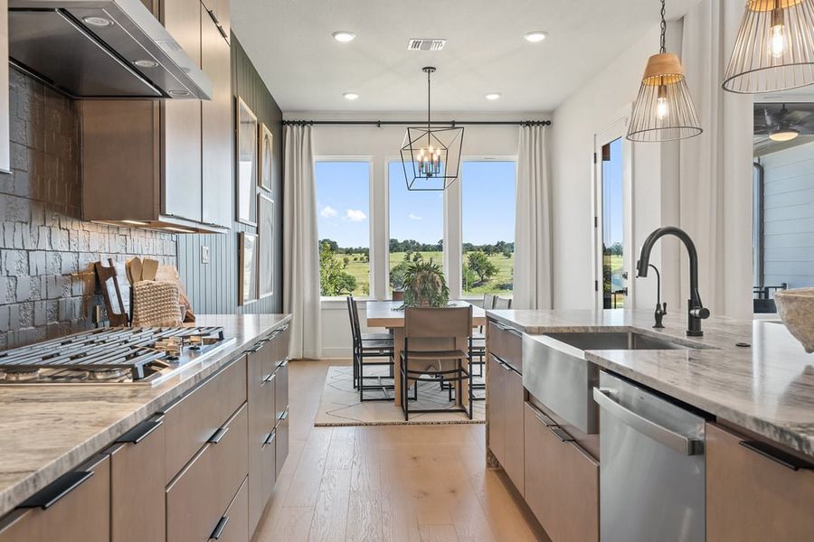 Furnished interior view inside a new home in Park Collection at Heritage, Dripping Springs (Image 10). Furnished interior view inside a new home in Park Collection at Heritage, Dripping Springs (Image 10).