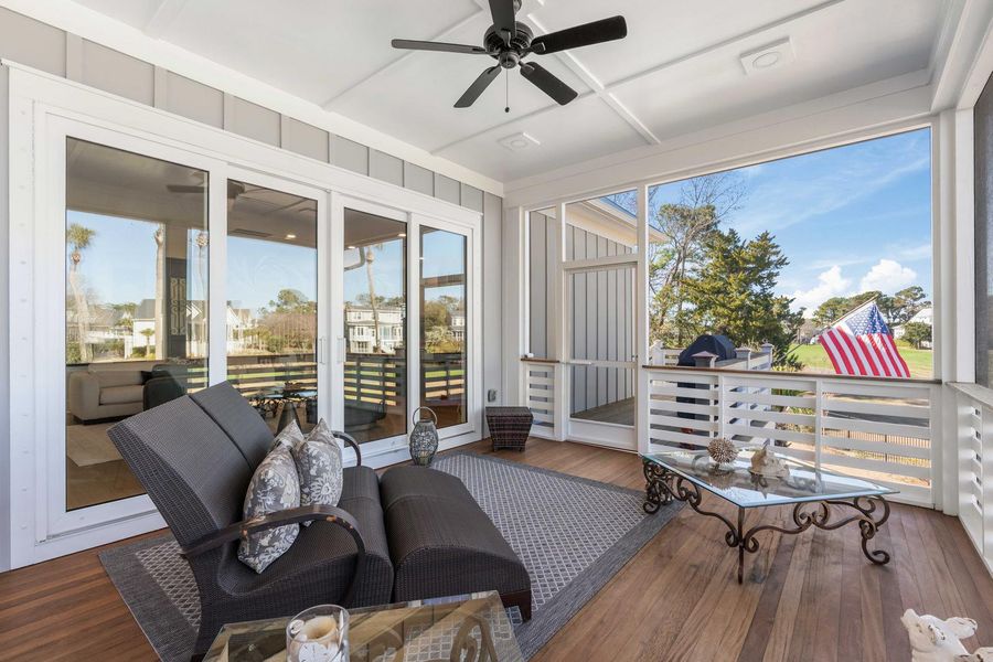 Exterior details and patio area of a home in , Johns Island (Image 4).
