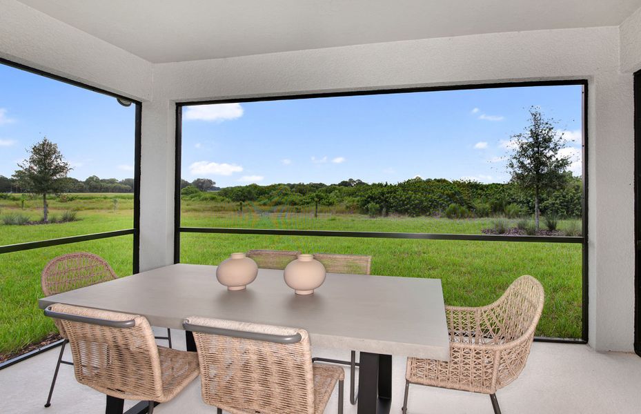 Exterior details and patio area of a home in Oakfield Lakes, Parrish (Image 2).