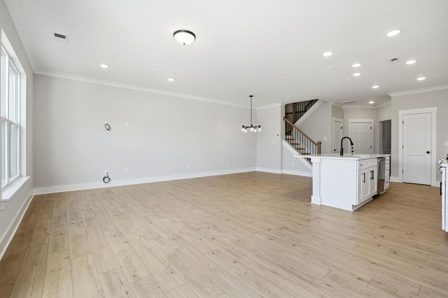 Spacious, unfurnished interior of a new home in Blythe Mill Townhomes, Waxhaw (Image 22). Spacious, unfurnished interior of a new home in Blythe Mill Townhomes, Waxhaw (Image 22).